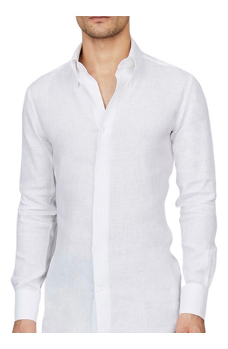 Camisa Lino De Buena Calidad Para Hombre