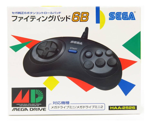 Controle Extra 6 Botões Para Sega Mega Drive Mini 2