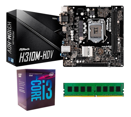 C66 Combo Actualizacion Pc Intel I3 + Motherboard + 8gb Mexx