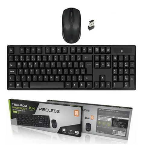 Kit Teclado E Mouse Sem Fio Usb Wireless Pc Barato Mause Top