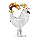 X Dispensador De Licor Soplado A Mano Con Diseño De Gallo