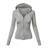 Sudadera Mujer Hoodie Capucha Cierre Dama Hoodies 