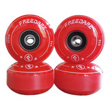 Ruedas De Skate Freedare 52 Mm Con Rodamientos 90a (rojas) X