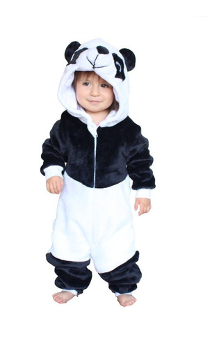 Pijama Panda Niños Térmica Con Bolsillos