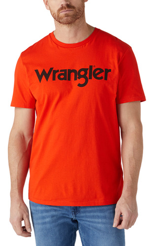 Polera Hombre Wrangler Logo Tee Orange.com