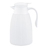 Garrafa Termica Cafe Luxo 1l De Ampola Vidro Rattan Branco