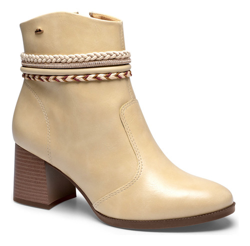 Bota Feminina Dakota Cano Curto G5772 - Bege