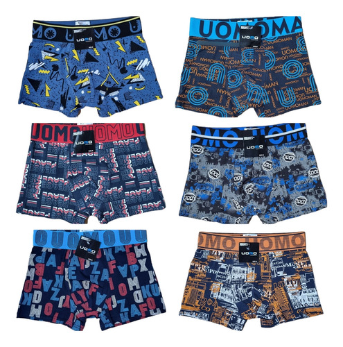 Boxer Uomo Importado Algodón Con Elastano Pack X 6 