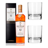 Whisky The Macallan Sherry Oak + 2 Vasos Cristal De Regalo