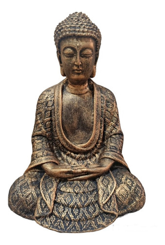 Estatueta Buda Hindu Grande Chakras  - Resina 