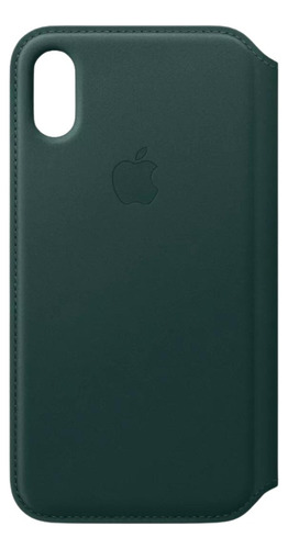 Capa Couro Leather Case Folio Para iPhone XS Original Apple