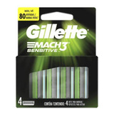 Gillette Mach3 Sensitive Carga C/ 4 Unidades