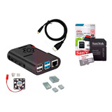 Kit Case, Cooler, Micro Hdmi + 32gb Para Raspberry Pi4 Pi 4