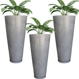 3 Vasos Marmorizado Luxo Plantas Casa Decor Jardim Varanda 