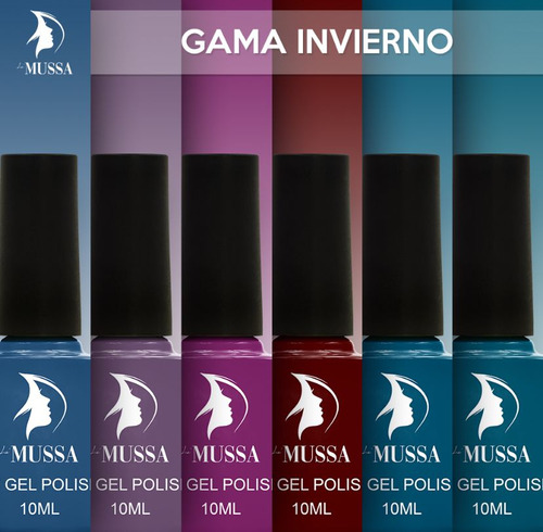 Gama De Gelish Semipermanente Mussa 6 Esmaltes Para Uñas Uv