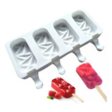 Moldes Para Helados Moldes De Silicona Reposteria Molde Helado Silicona 4 Paletas Helado 108 Color Blanco Insumos Reposteria Pasteleriacl