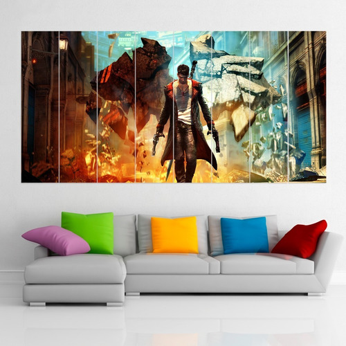 Cuadro Poliptico Dante Devil May Cry Art Xxl 192x100cm