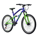 Bicicleta Veloci Naukas Pro Fd Rodado 26 Azul M