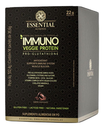 Immuno Veggie Protein (14 Sachês 36,6g) 512g Essential
