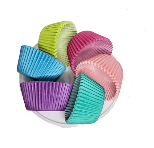 150 Capacillos De Colores #72 Cupcakes Estandar  Reposteria