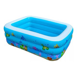 Piscina Inflable Rectangular Azul 150x100x50 Cm 400 L