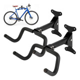 Soporte De Pared Auwey Para Bicicleta, Ajustable, Negro, 2 P