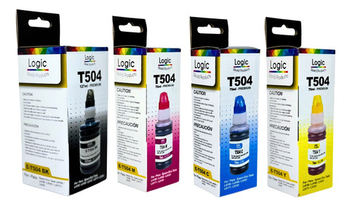  X4 Tinta Alt. Premiun T504 Para Epson L4150 Pico Especial