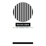 Platos De Sitio De Papel Premium Rayas B & W Pack 20 Unid.