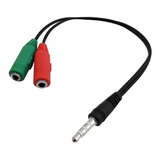 Cable Adaptador 2 Hembras A 1 Jack Auricular Ps4 Celular