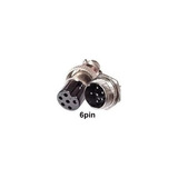 Conector 6 Pinos Macho E Fêmea Para Microfone Ptt Hf Py