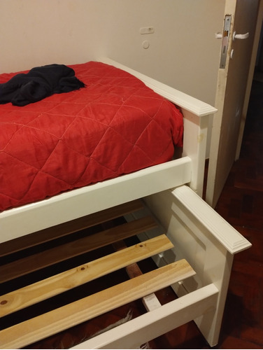 Cama Nido De 1 Plaza Laqueada Blanca