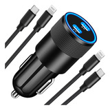 Cargador Carro iPhone Fast Charging Tipo C A Lightning Cable