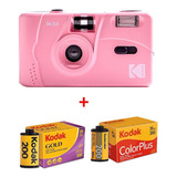 Pink Kodak M35 Camera 135 Película Con 2 Rollos De Película