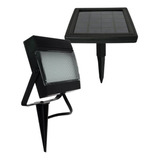 Refletor Led Solar Externo 200lm Luz Branca 6000k Com Placa