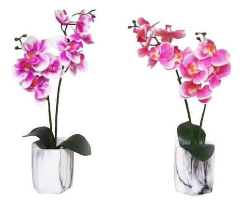 Paquete De 2 Arreglos De Orquídeas Artificiales 