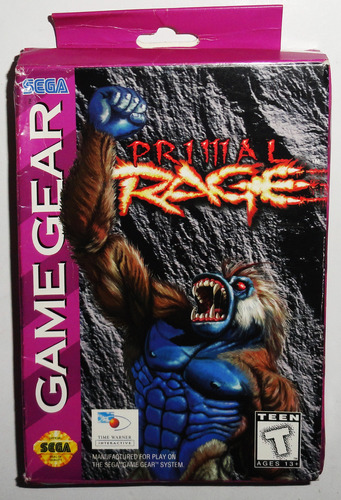 Primal Rage Sega Game Gear Completo Original Americano - Mg