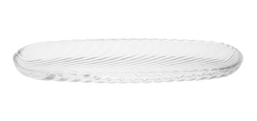 Prato Decorativo Travessa De Cristal Leaf Lyor 39,5 Cm