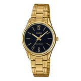 Reloj Casio Ltpv005 Mujer Dorado Negro Watchsalas* Full