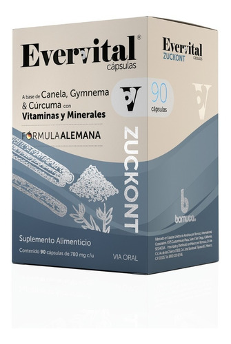 Evervital Zuckont Suplemento Alimenticio 90 Cápsulas