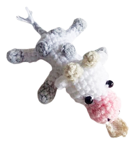 Chupetero Colgante Vaquita Vaca Amigurumi Crochet Artesanal