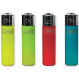 4 Mini Translucent Clipper Lighters See Through Clear Reusab