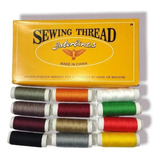 Pack 12 Hilos De Coser Variados Sewing Thread 1000yds