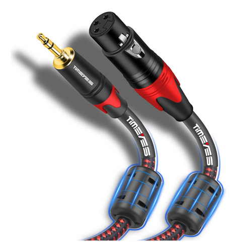 Timeyes Cable Hembra Xlr A Conector De 0.138 In 3m, Enchufe 