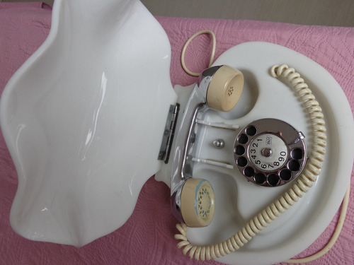Telefone Concha Retrô Decorativo Anos 80 (fixo)