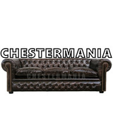 Sillon Chesterfield Sofa Chester 3 Cuerpos Cuero Vacuno Real