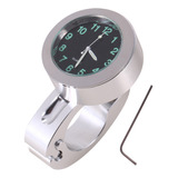 Reloj Plateado Para Manillar De Moto, Impermeable, 1 Unidad