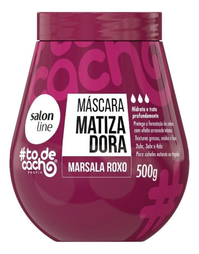 Máscara Matizadora Marsala Roxo #todecacho Salon Line 500g