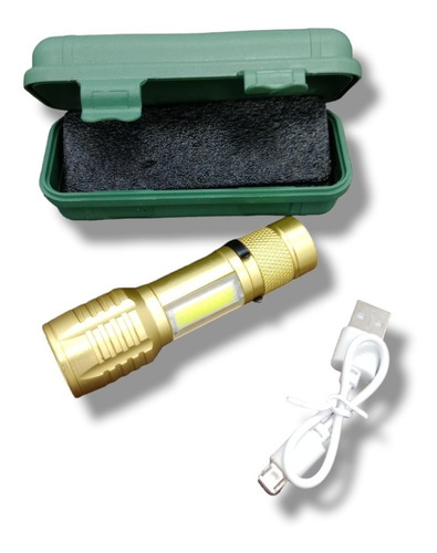 Linterna Mini Tactica Led Militar Recargable Zoom Usb Caza 