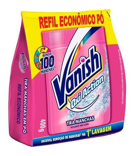 Alvejante Vanish Em Pó Cristal Pink Refil Econômico 400g - E