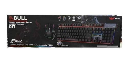 Combo Gamer Mecánico Bull Teclado  Mouse Ctmgjr-017 J&r